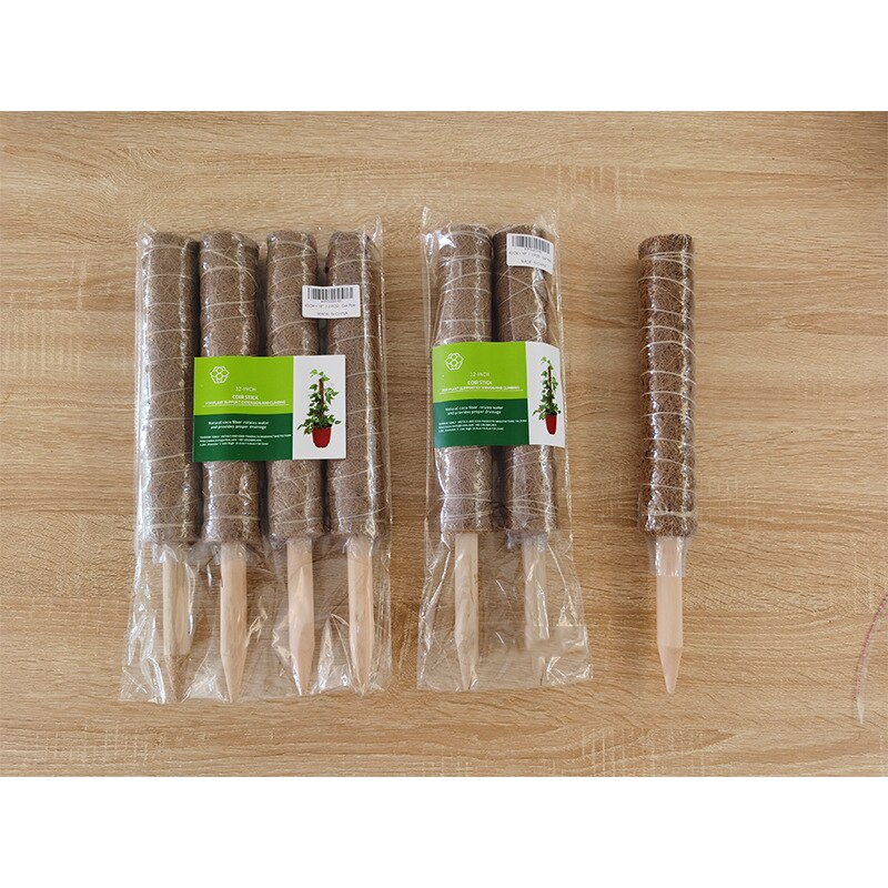 Poste de tótem para escalada de plantas, palo de palma de coco seguro para jardinería, soporte para plantas, vid trepadora y enredaderas, herramientas auxiliares