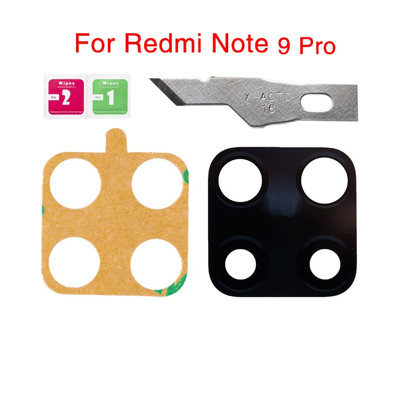 2set/lot Back Rear Camera Lens Glass Cover For Xiaomi Redmi 8A Note 8 9S Pro 8T With Adhesive Sticker: For Redmi Note 9 Pro