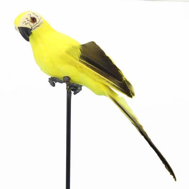 Tuin Papegaai Standbeeld Diy Outdoor Vogel Sculptuur Decoratie Wanddecoratie: Yellow