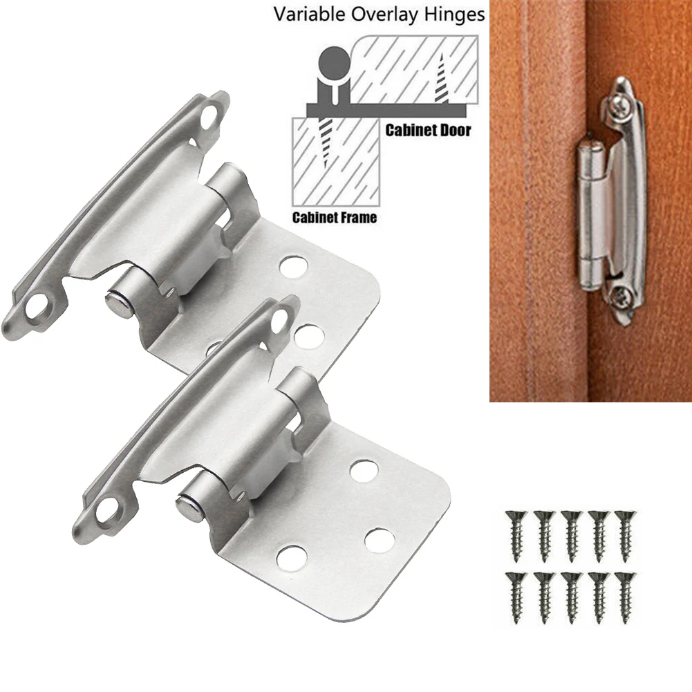 20 stücke Schrank Scharniere überlagern Selbst Schließen Gesicht montieren Schrank Tür Scharnier Hydraulische Puffer Frühling Scharnier Möbel Hardware-