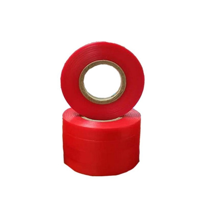 Cinta Roja de atado de jardín, tiras de árbol, película para secar ramas de injerto, estaca, cinturón de unión de jardinería, cinta adhesiva de PVC, 5 rollos