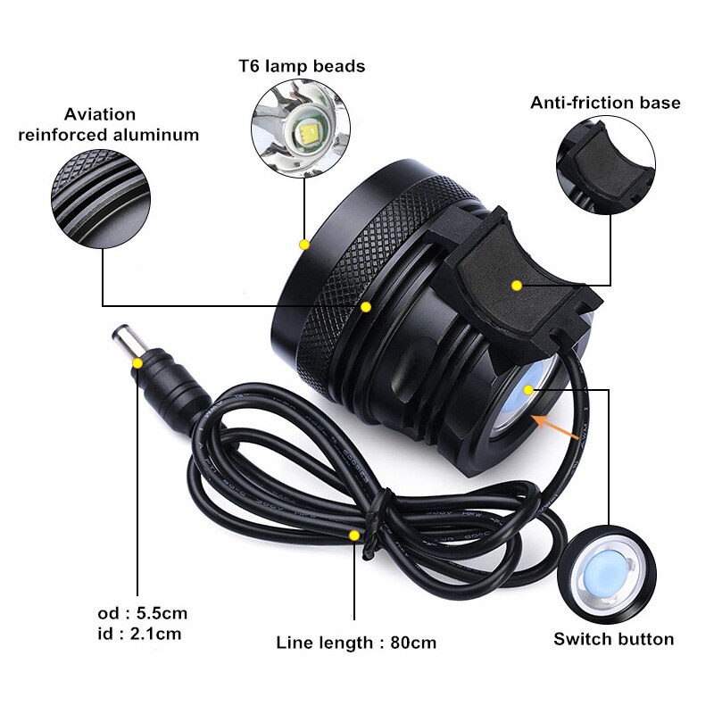 Farol Fahrrad 10000 Lumen Fahrrad Vorderseite Licht Laterne 7 * XML T6 LED Fahrrad Scheinwerfer Taschenlampe 18650 Batterie MTB Straße scheinwerfer 3 Modus