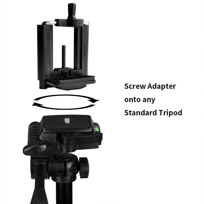 Cell Phone Tripod Adapter Mount Holder Clamp for Xiaomi iPhone X 8 7 6s Plus SE Huawei Samsung S9 S8 Adjustable Smartphone Clip