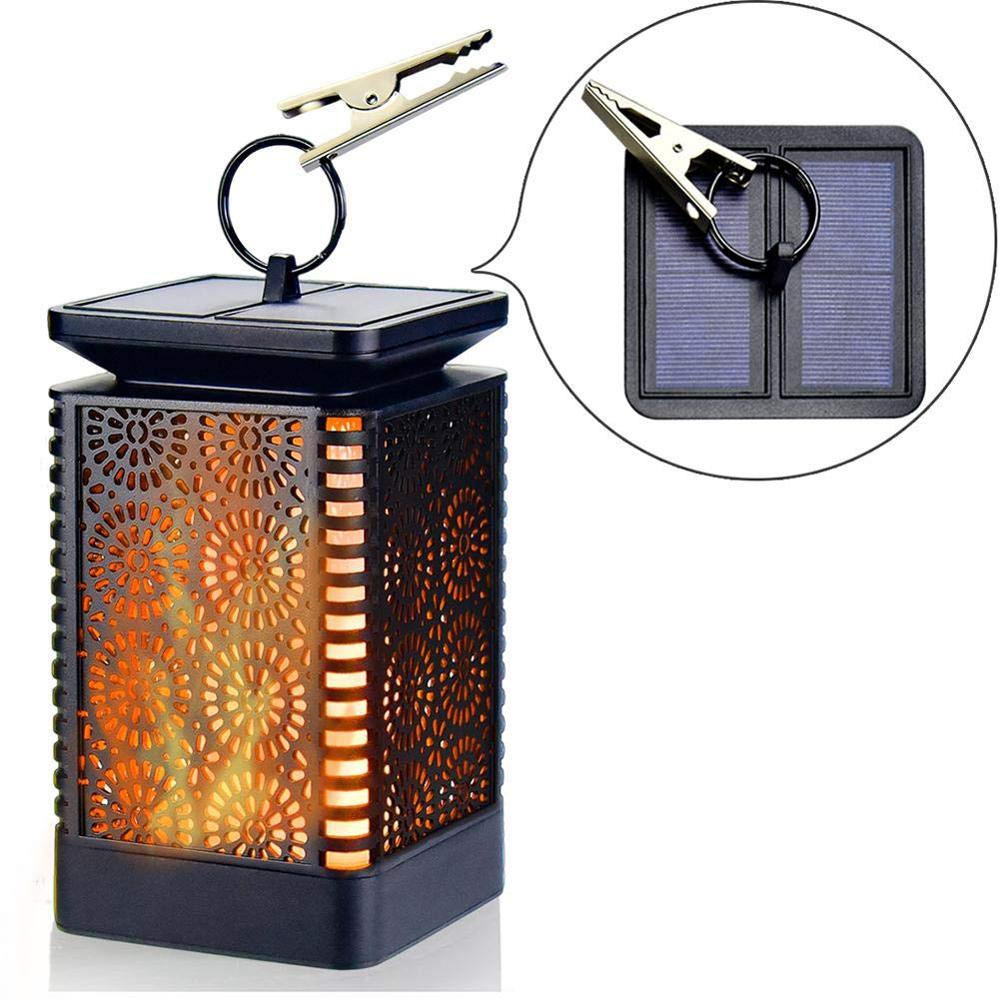 Solar Flame Lamp 96 LED Hanging Lantern Solar Garden Lights Waterproof Solar Light Outdoor for Garden Pathway Decoration Lamp: 1 pcs