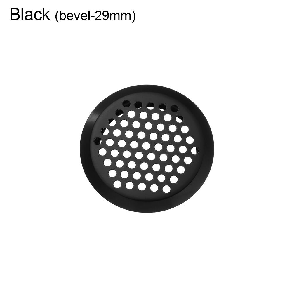 Œillet pour chaussures de placard, accessoires de garde-robe, couvercle de ventilation en acier inoxydable, décoration de Grille de ventilateur, ornements de trous: black-bevel-29mm