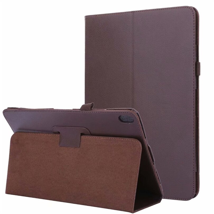 Funda de cuero para tableta para Lenovo Tab E10 10,1 pulgadas Funda de cubierta de soporte inteligente con Auto Sleep/Wake Funda de soporte inteligente A40: Marrón