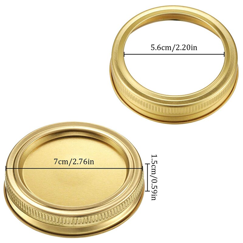 20-Piece Can Lid, Split Lid, Conventional Can Lid, Leak-Proof Storage Can Lid Compatible with Mason Jars