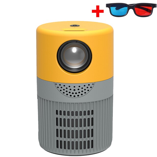 Licht Eenhoorn YG400 Mini Draagbare Projector Ondersteuning 1080P Video Proyector YG300 Upgrade Media Player Kerstcadeau Voor Kinderen: R7(Yellow)