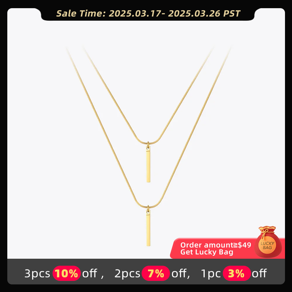 ENFASHION-collar con máscara de barra para mujer, collar de gafas de Color dorado, joyería de de acero inoxidable, collar de para mujer P 213218
