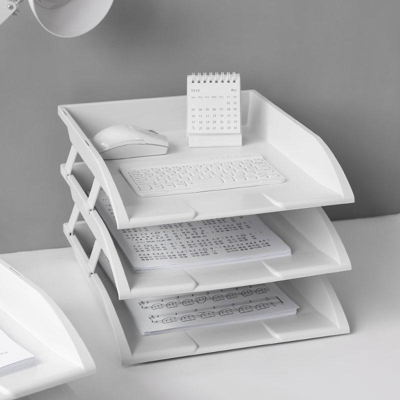 Multifunctional Storage Box Office Supplies Can Be Stacked File Storage Box File Sorting Storage Box Student Stationery Rack