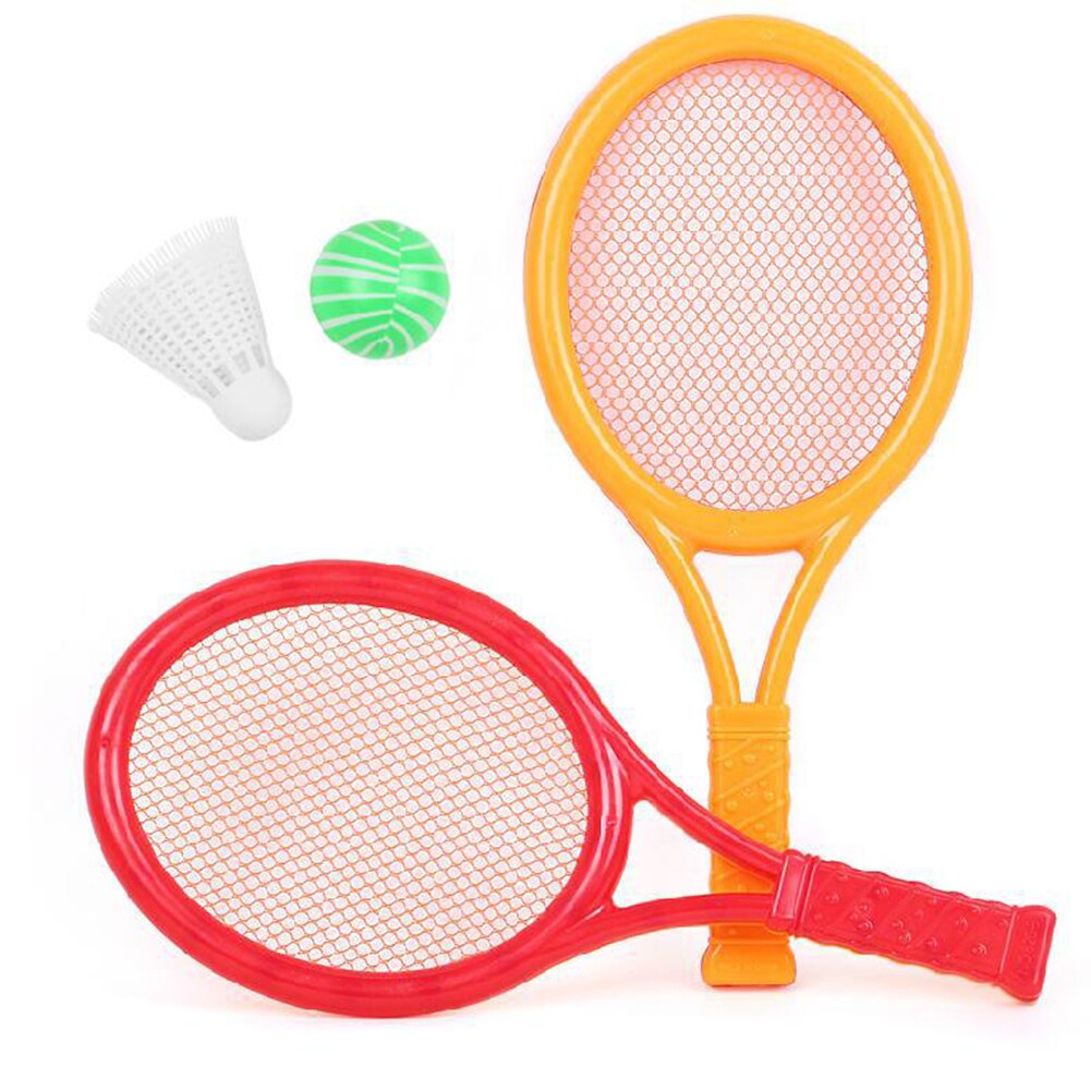 Badminton Funny Durable Plastic Parent-child Game Kids Garden Portable Sports Toy Anti Slip Tennis Racket Set Photo Prop