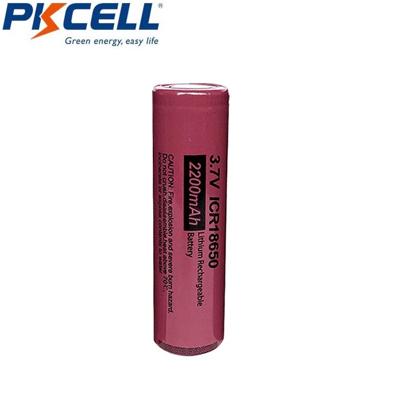 PKCELL ICR18650 18650 Li-ion Battery 3.7V 2200 mAh Rechargeable Li-Ion High Battery for flashinglight battery Original
