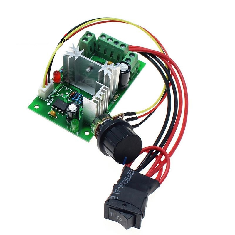 CCM6N 6V-30V Dc Motor Speed Controller Vooruit &amp; Achteruit Schakelaar 6A Pwm Verstelbare Motor Speed Regulator met 5V 0.1A Uitgang