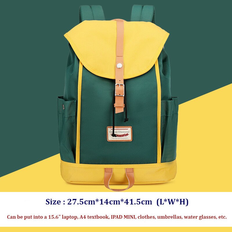 Bolsos de escuela secundaria para niñas del Campus, mochilas para niños, mochilas para estudiantes, mochilas Escolares: Yellow