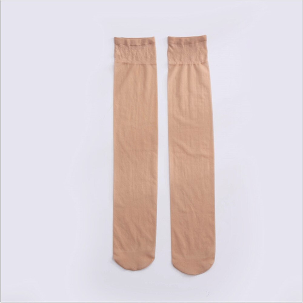 Japanese Jk Uniform Stockings Over the Knee Velvet White Half Calf Stockings Harajuku Knee Stockings: D