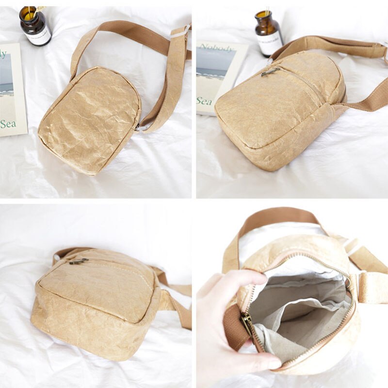 Hylhexyr Mini Handbag Women's Kraft Paper Shoulder Bag Messenger Bags