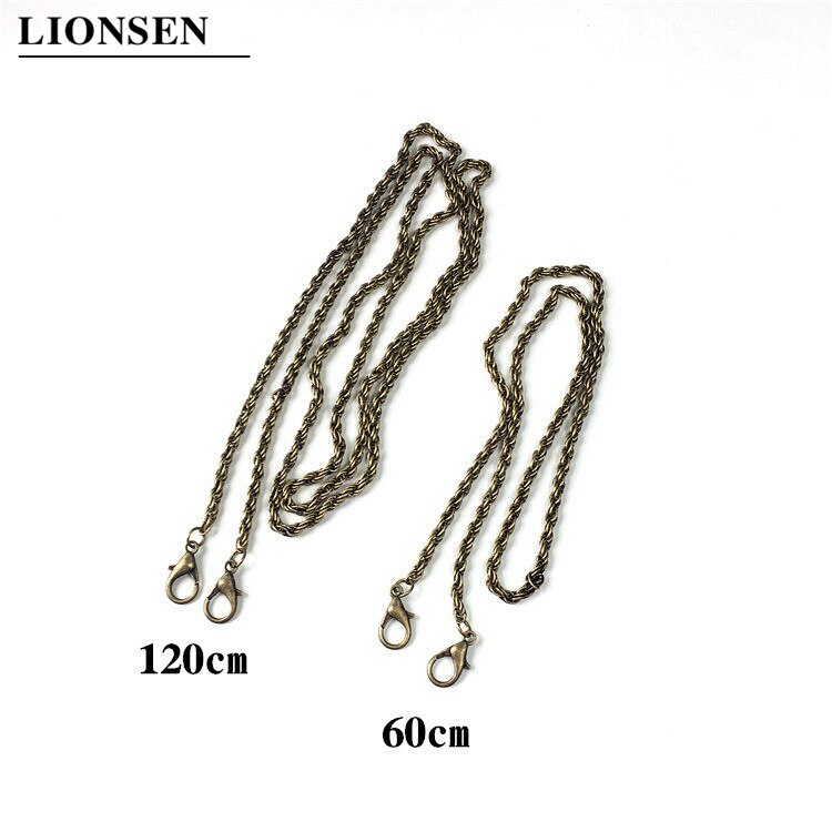 Lionsen 120cm 60cm Ersatz Kette Riemen Metall Verknüpfung Spange Geldbörse Kette Tasche Griff Schulter Kreuz Körper Handtaschen Kette Gurt