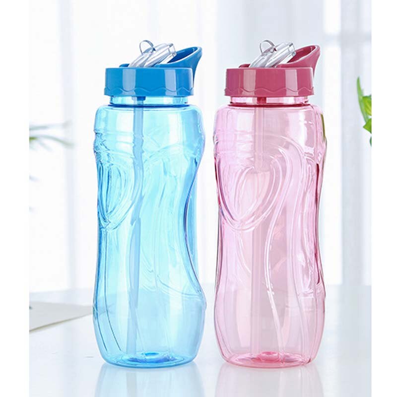 Bouteille d'eau de 600ml pour enfants | Bouteille de paille anti-fuite, bouilloire d'été mignon, bouteilles de Sport portables en plastique pour enfants