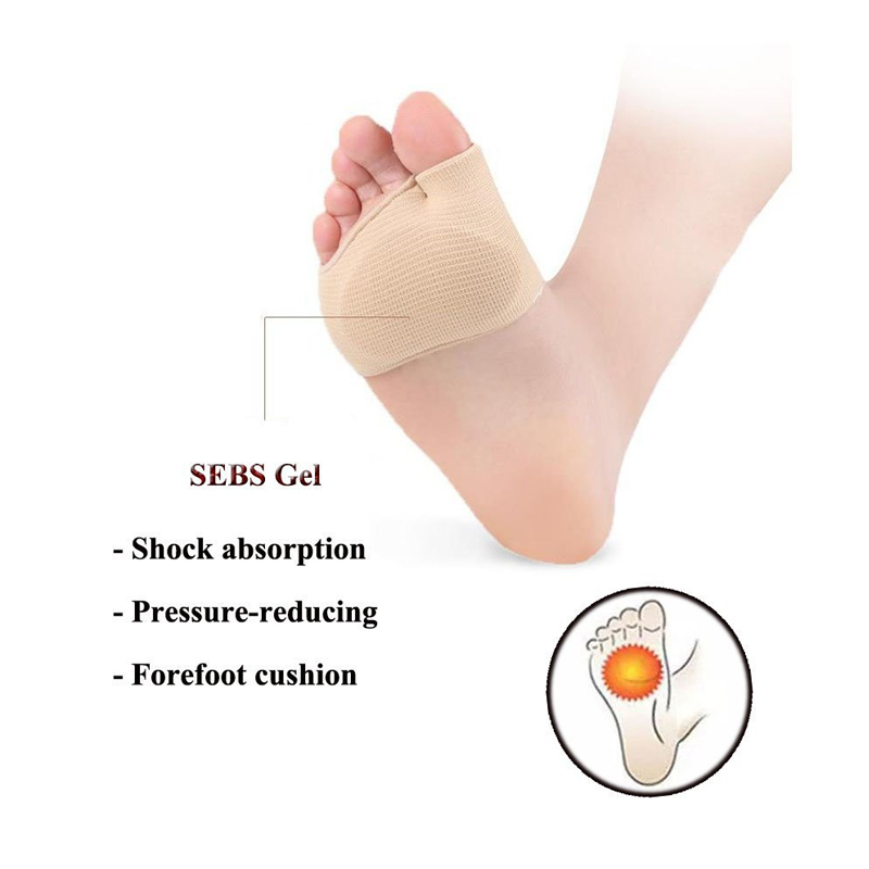 1Pair Fabric Fracture Toe Sleeve Metatarsal Sleeve with Sole Cushion Gel Pads for Metatarsalgia Fracture Anti Slip Pads Shoes