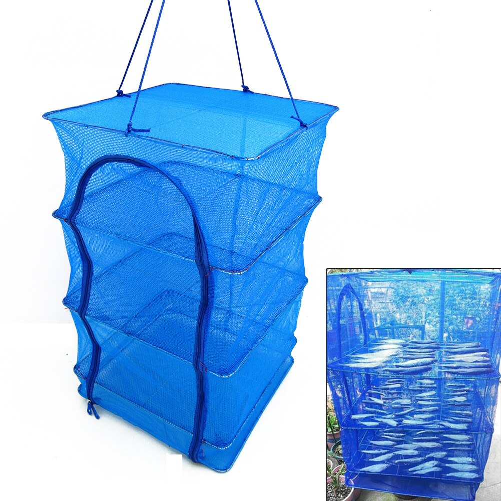 Three-layer Hanging Spring Net Fishing Net Cage Collapsible Crab Crayfish Lobster Catcher Trap Fish Cage Fishing accessories