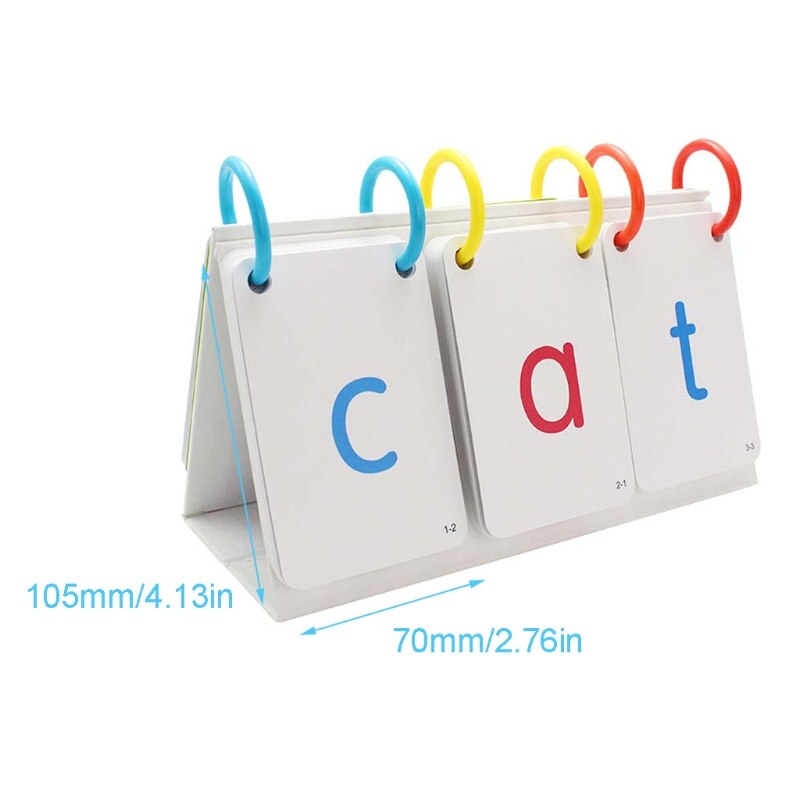 66Pcs Kids Sight Woorden Phonics Alfabetten Flashcards Kalender Leren Onderwijs 57BF