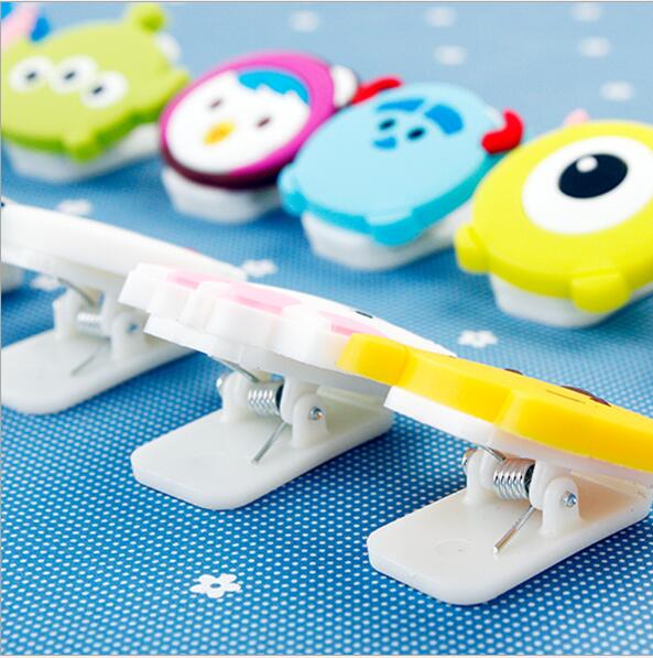 JZ006 Klassieke cartoon penguins Stitch clip PVC kledingstuk clips leuke cartoon little boek clip