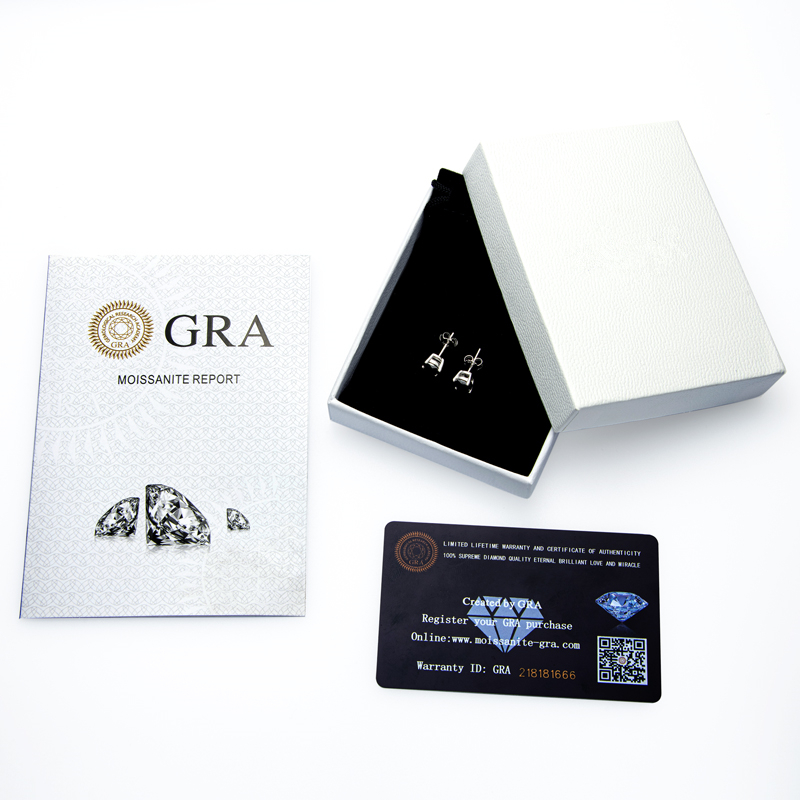 Iogou 925 prata esterlina 2.0cttw corte redondo preto moissanite brincos do parafuso prisioneiro clássico simples brincos para presente de jóias femininas