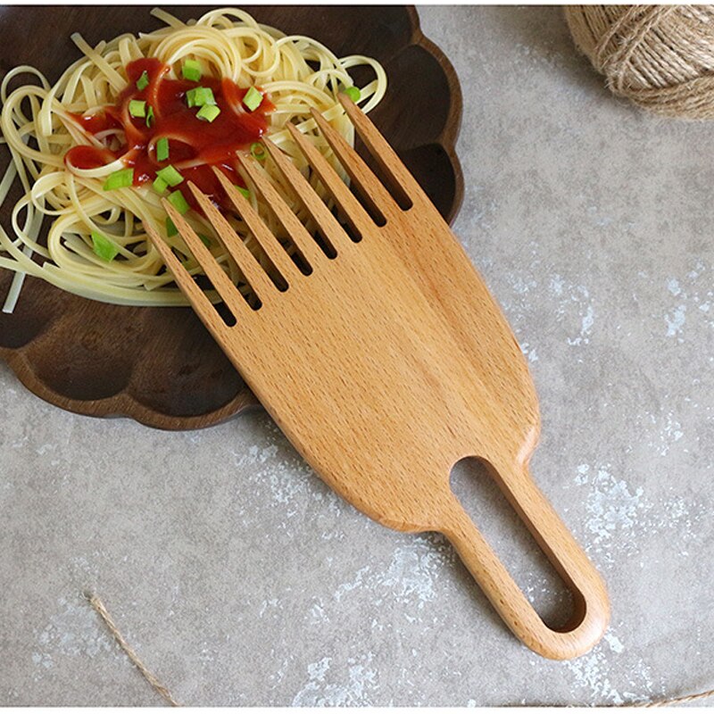 AIRCHR 2 uds pastel de arroz tenedor mezclador 24,5*10 cm frito tenedor para Noodles Flying Spaghetti coreano utensilios de cocina Gadgets