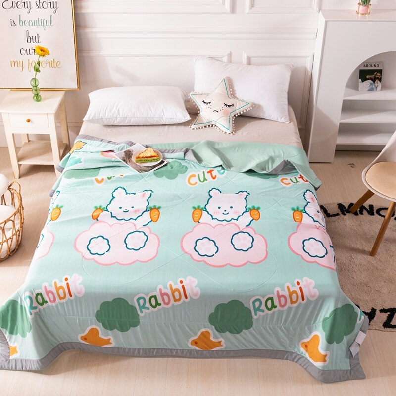 Kuup Cartoon Zomer Cool Latex Quilt Luxe Moderne Airconditioning Latex Vulling Deken Kids Adult Comfortabel Dekbed: 1