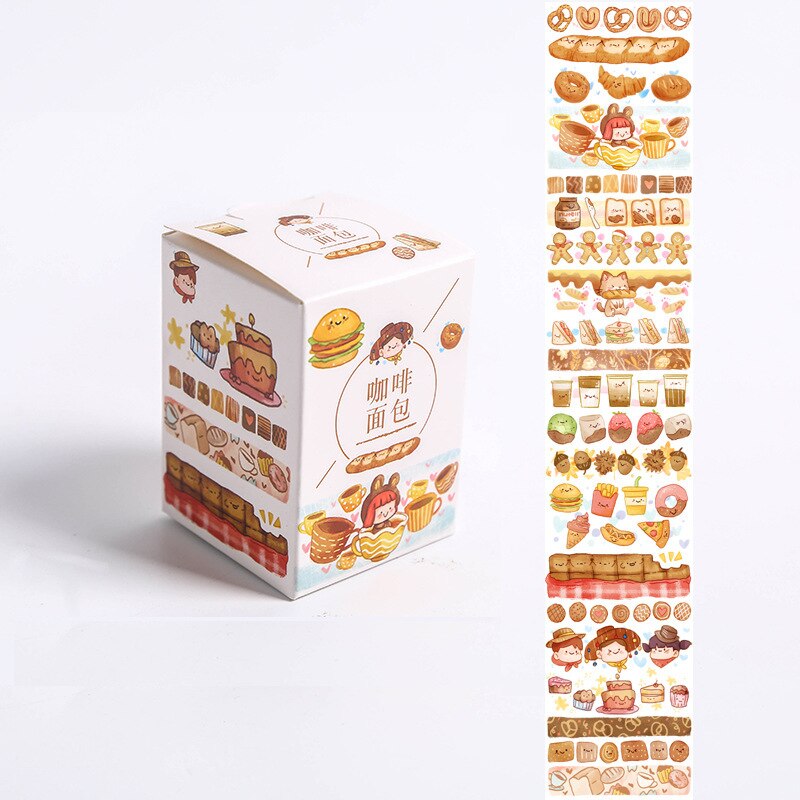 3 mètres 6.5cm de large Kawaii dessin animé animaux Washi papier ruban décoratif: Coffee bread