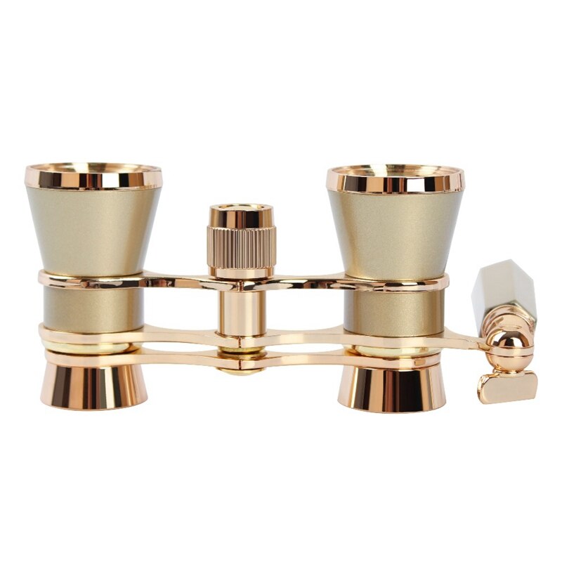 Gold 3X25 Opera Binocular Coated Lens Telescope Opera Glasses Coated Theater Glass Lady Glass Handle Women Girls