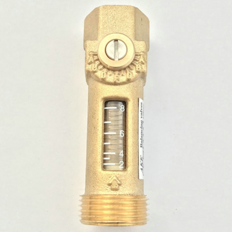 G3/4 Male x G1/2 Female Mechanical Flow Meter Reading 2-8L/Min USC-MS21TA Spring Flowmeter Brass Flow Reader Balancing Valve