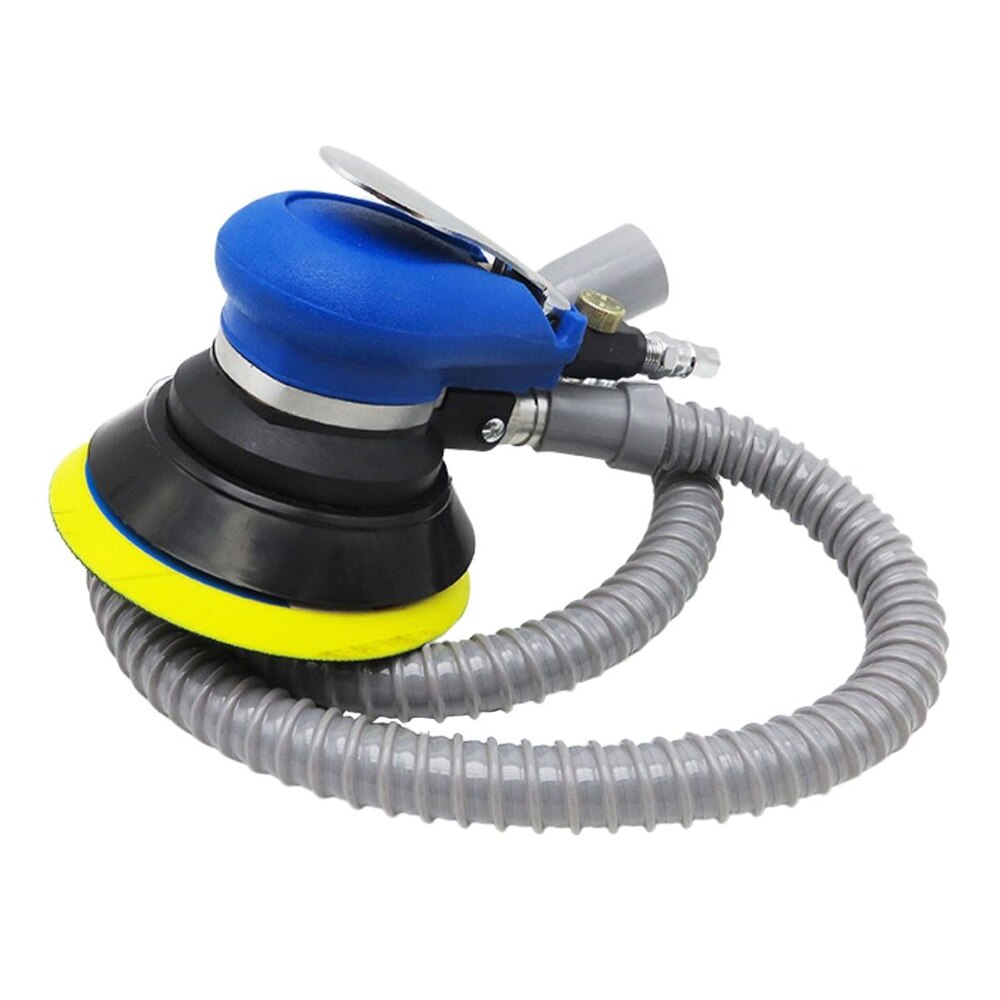 KKmoon Vacuum Air Sander Pneumatic Sander Self-Vacuum Palm Orbital Sander Grinder Polisher Sanding Machine Tool 6'' 5" 10000rpm