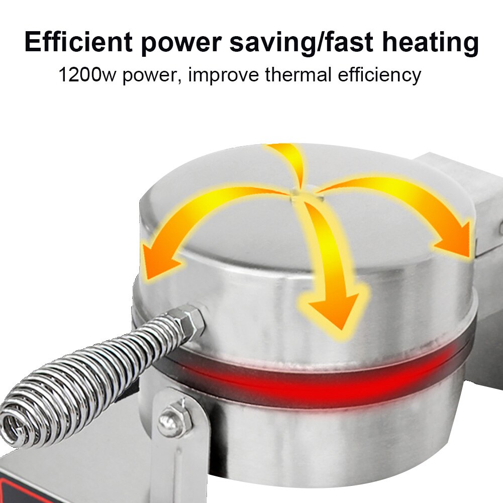 Commercial Electric 1200W Round Non-stick pan egg bubble waffle maker Eggettes puff cake iron maker machine bubble egg cake oven