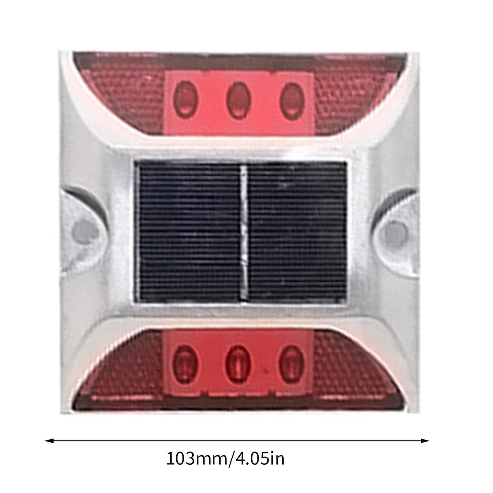 Driveway Reflectors Solar Solar Pathway Lights Outdoor Lasting Outdoor Warning Step Lights Solar Raised Pavement Marker: WHITE