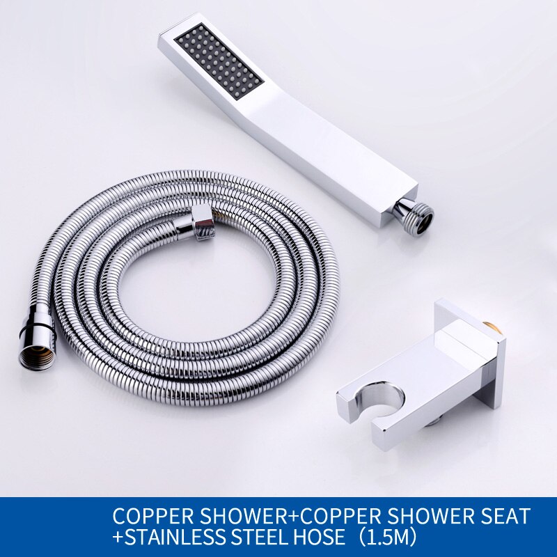 Alcachofa de ducha de mano de latón de montada en pared, alcachofa de ducha de latón, soporte de latón y pulverizador de ducha ahorrador de MANGUERA DE AGUA: Shower Set