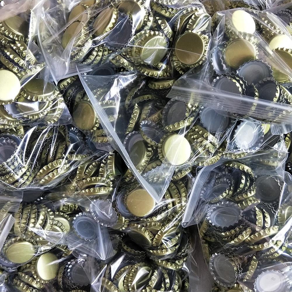 100pcs/lot Home Brewing Beer bottle cap For DIY home Brewing Beer Tool Bottle cap of beer sealed in bar winery Metal cover