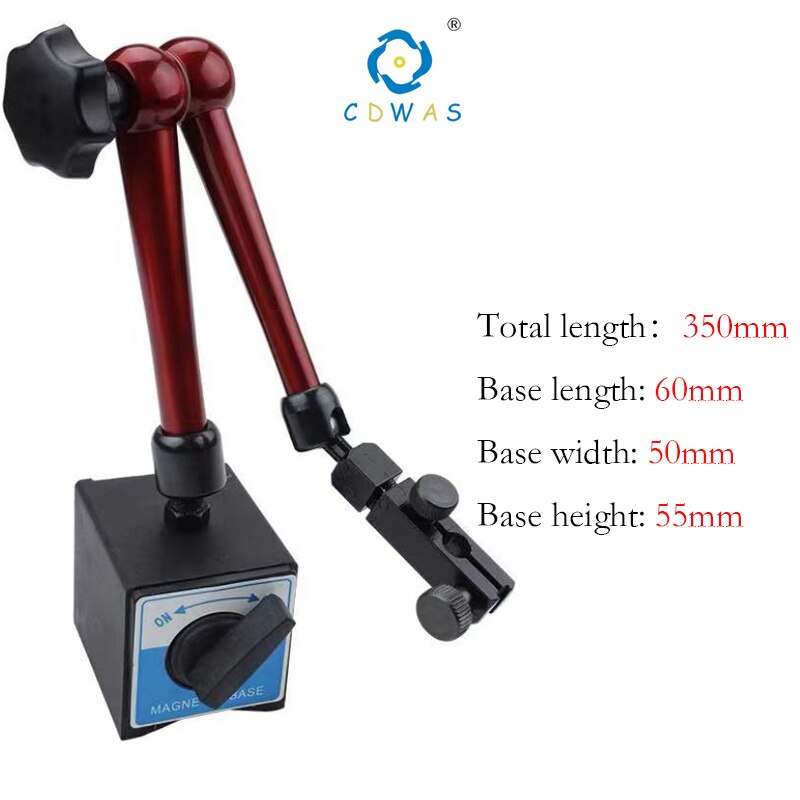 350mm Universal Small Dial Indicator Magnetic Stand Base Holder 0-0.8mm 0.01 Dial Test Comparator For Equipment Calibration