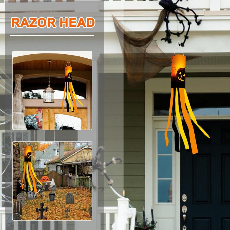 Halloween Windsock Flag Halloween Wind Lamp Ghost Sock Decorations Outdoor 39 In Compact Size Ghost Windsocks Decorations