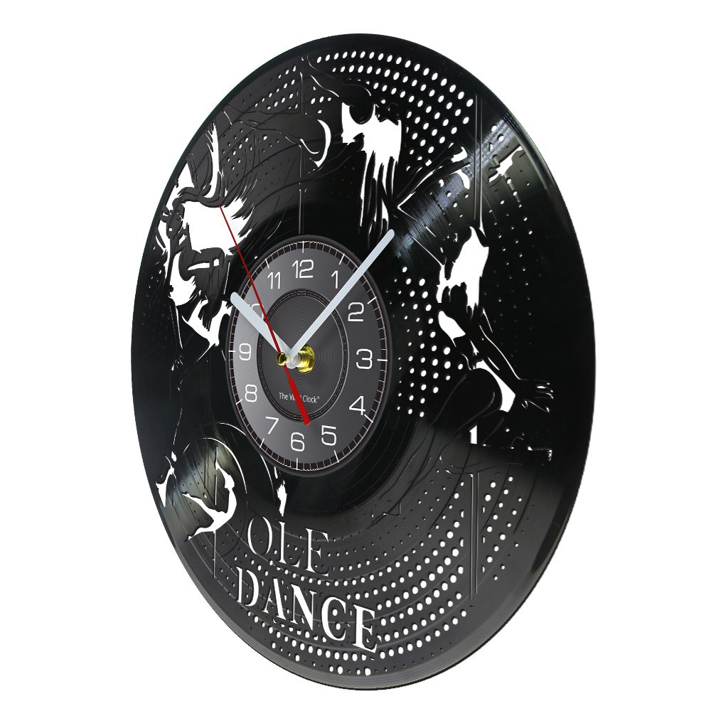 Reloj de pared con disco de vinilo de Pole Dance, arte de pared Vintage para Club nocturno, decoración de tubo de acero, reloj de pared de baile hecho a mano, de bailarinas