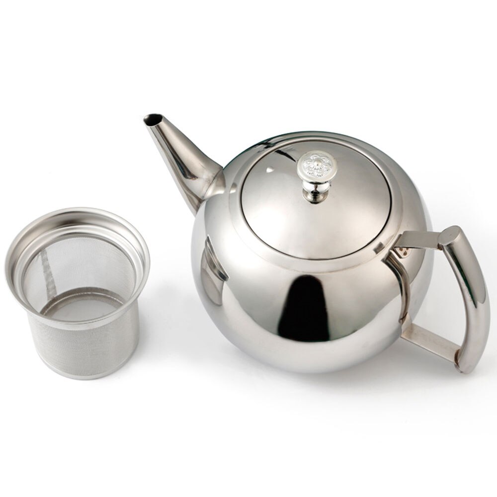 1.5l/2l gyllene flis vattenkokare med sil rostfritt stål tekanna polska hållbart kaffe kallvatten kruka hem te verktyg: 1.5l silver