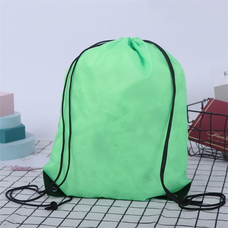 2022 Draagbare Sporttas Dikker Trekkoord Riem Riding Backpack Gym Koord Schoenen Bag Kleding Rugzakken Waterdicht: light green