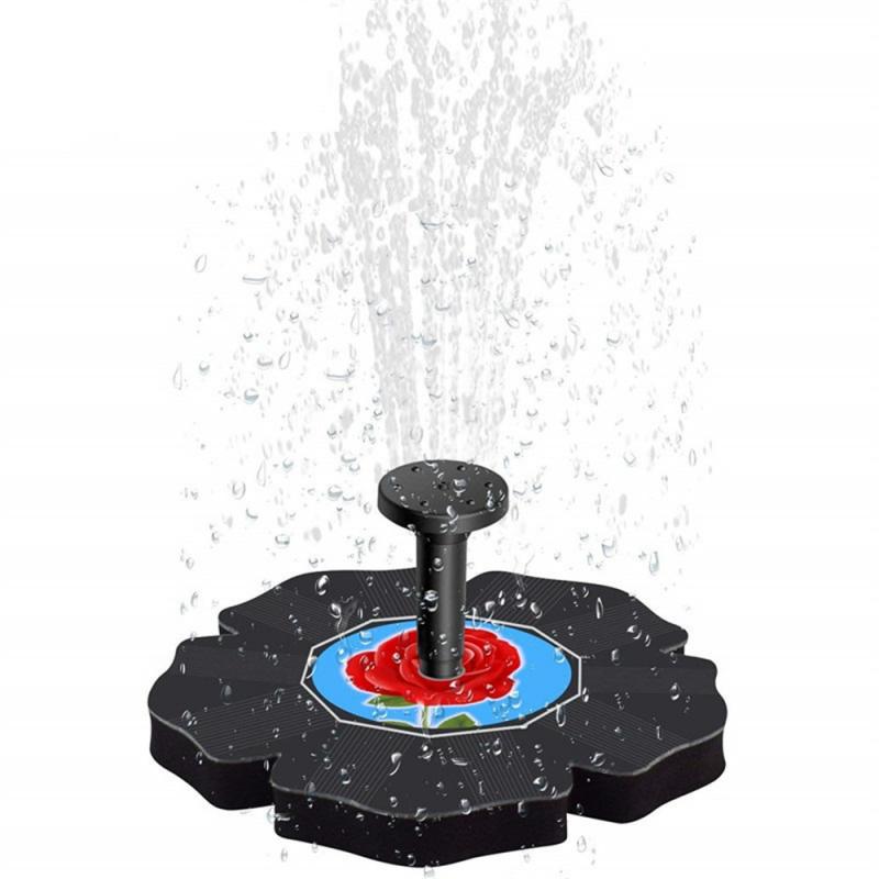 1Pcs Zonne-energie Drijvende Pomp Water Zonne-fontein Vogelbad Thuis Zwembad Tuin Rose Pic. Tuin Accessoires