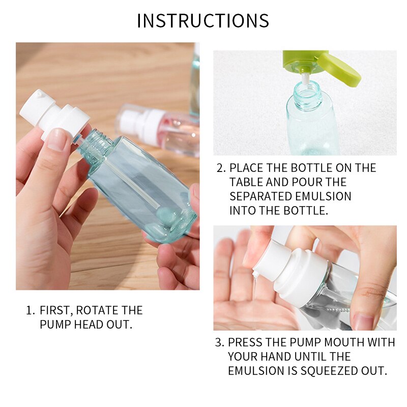 30ml/60ml 1pc genomskinliga sprayflaskor av plast bärbara reseflaskor små påfyllningsbara behållare tomma kosmetiska behållare