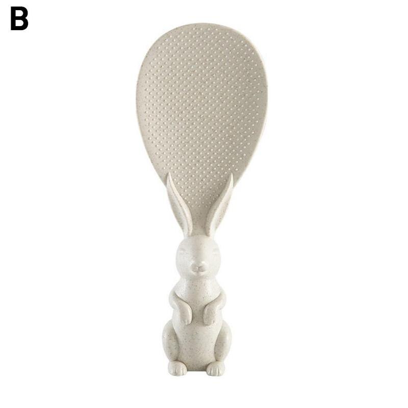 Rabbit Spoon Can Stand Up Rabbit Rice Shovel Rice Cooker Non-Stick Rice Spoon Kitchen Spoon Rice Cartoon W5A7: B