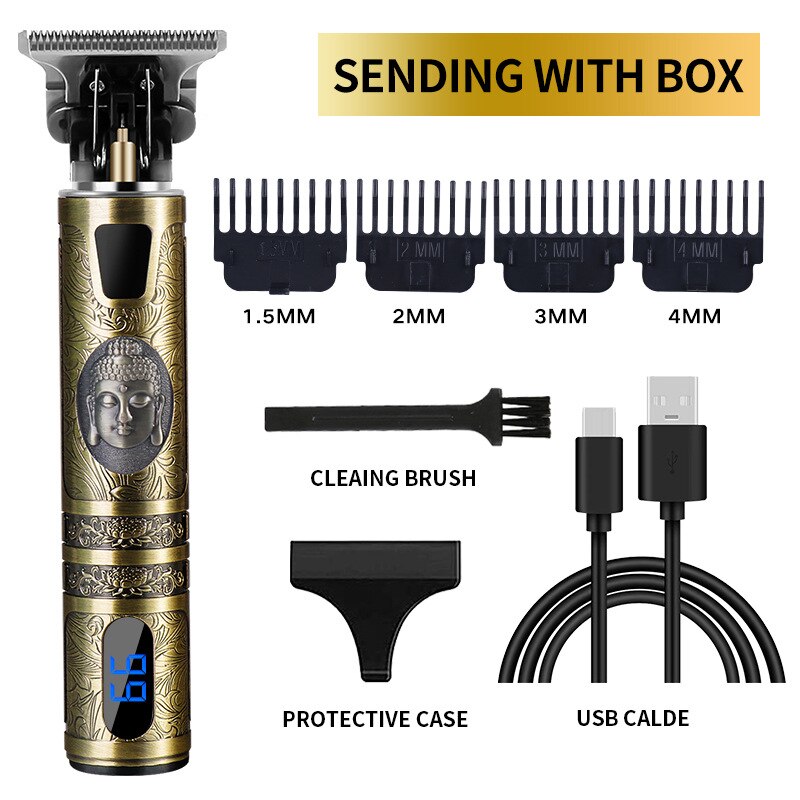 Tondeuse à cheveux pour hommes, rasoir à 0mm, barbier , Machine Rechargeable pour couper la barbe: Violet