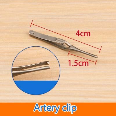 Arterial venous clamping stainless steel micro-device clip-down device temporary blocking clip hemostasis artery hemostat: 4