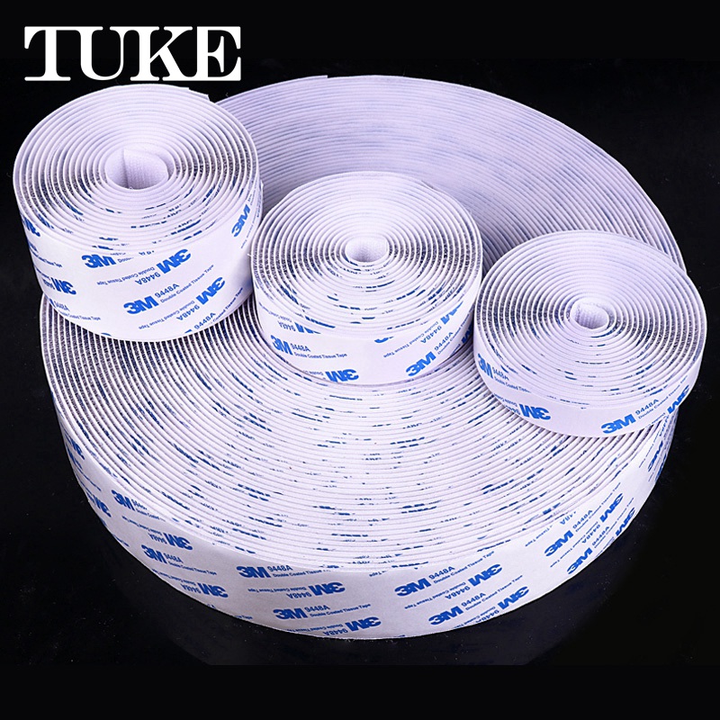 3M Glue Strong Glue Self Adhesive Hook and Loop Fastener Tape Nylon Sticker Adhesive for DIY 16/20/25/30/40/50mm