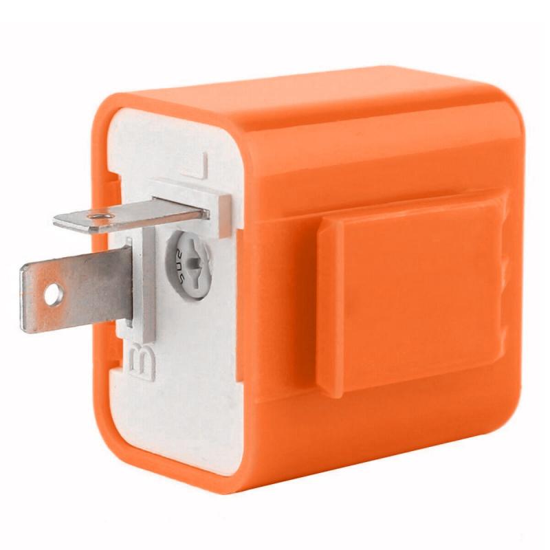 Motorfiets Indicator 12V Led Relais Weerstand Motor 2 Pin Blinker Flasher Motorfiets Schakelaars: orange