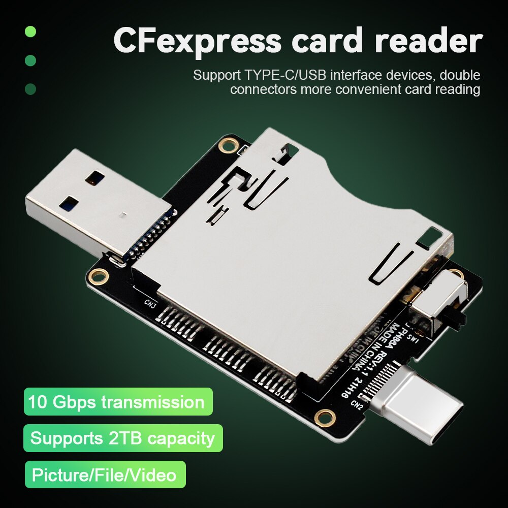 Portable CFExpress USB 3.1 Type C Card Reader Smar... – Grandado